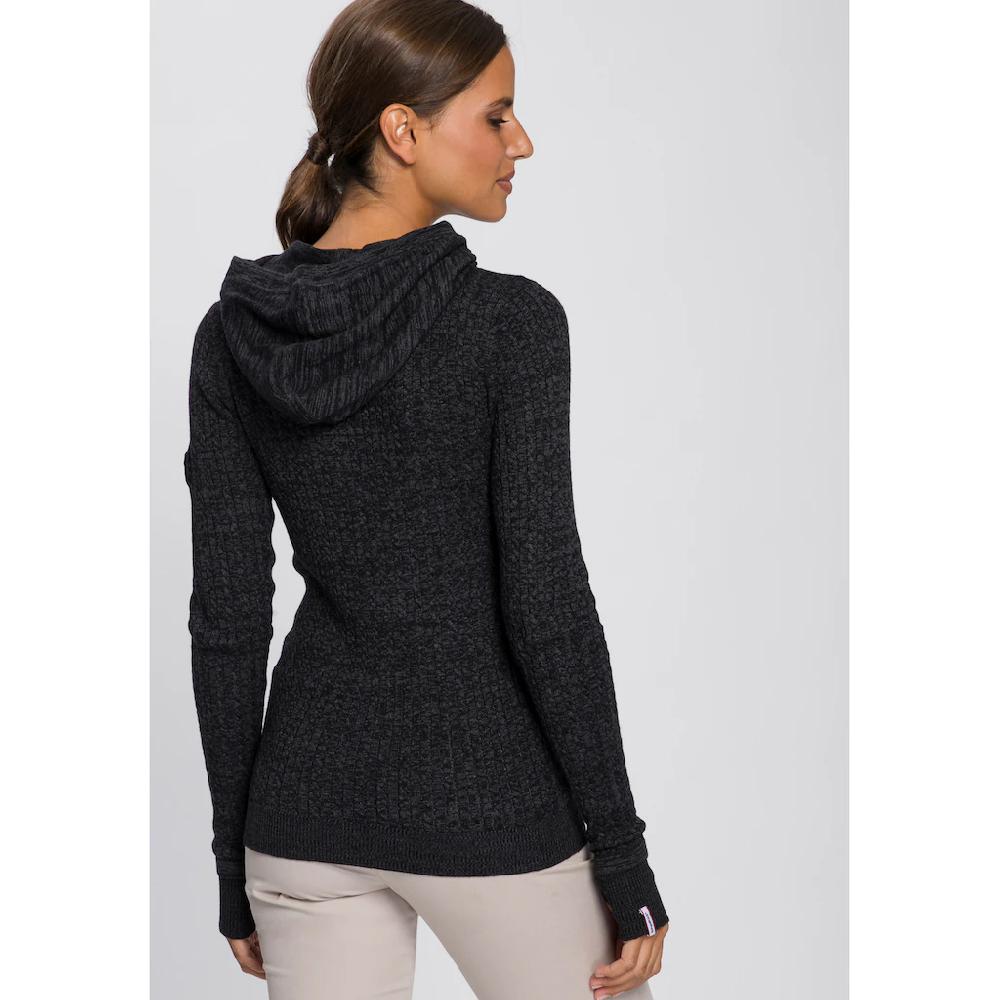 KangaROOS Kapuzenpullover Im Feinen Zopf-Strick-Design