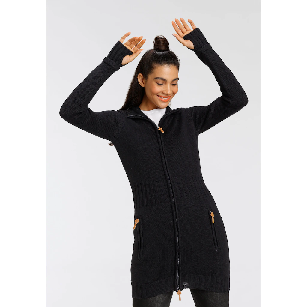 KangaROOS Kapuzenstrickjacke In Schmeichelnder Longform