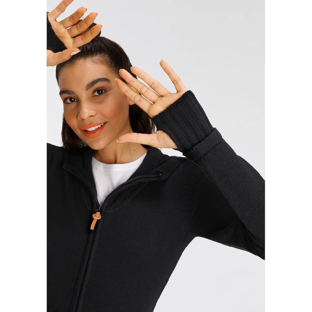 KangaROOS Kapuzenstrickjacke In Schmeichelnder Longform