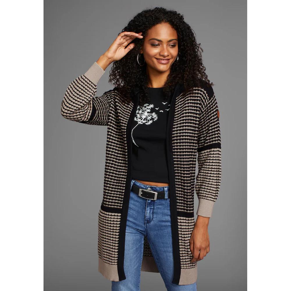 KangaROOS Kapuzenstrickjacke Mit Angesagtem Strickmuster