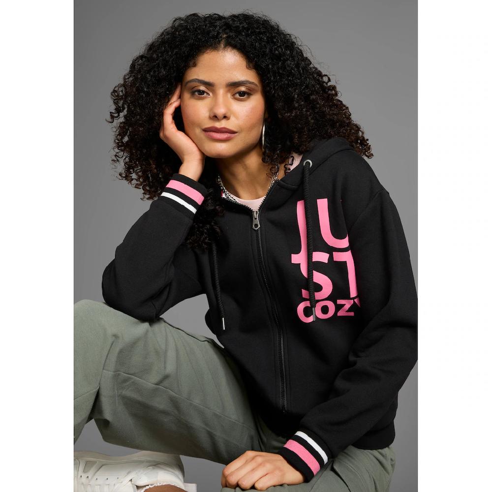 KangaROOS Kapuzensweatjacke mit Neon-Details