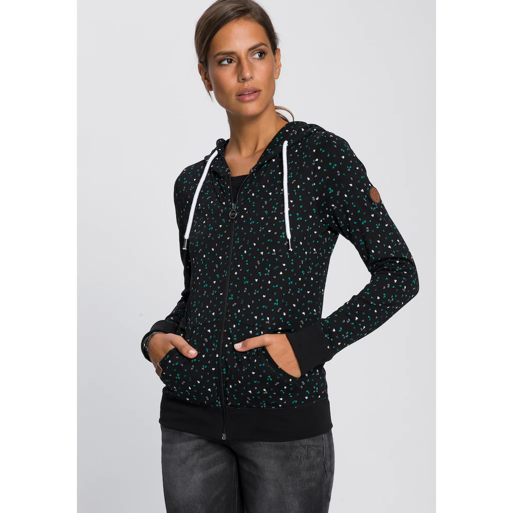 KangaROOS Kapuzensweatjacke mit sportlichem Minimal-Print