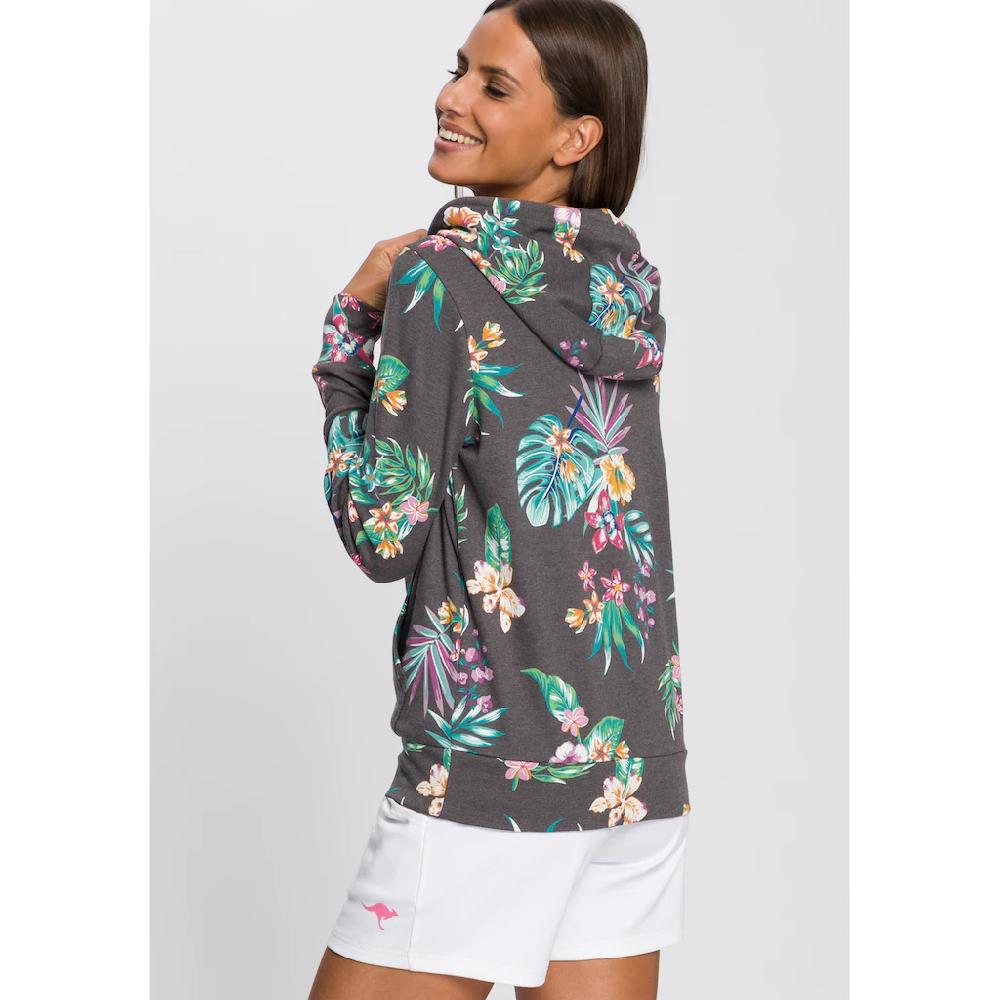 KangaROOS Kapuzensweatshirt Langarm Figurumspielender Schnitt Aus Interlockmaterial