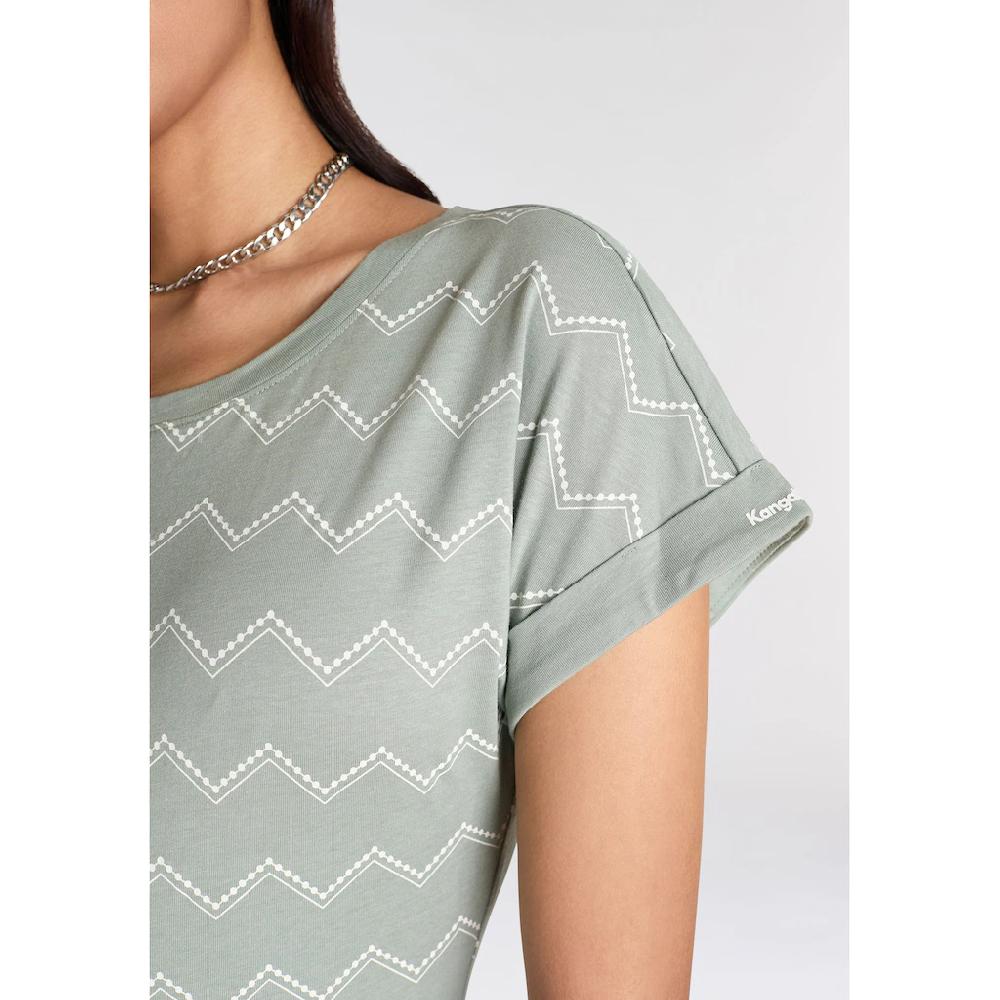 KangaROOS Kurzarmshirt Mit Zick-Zack-Muster