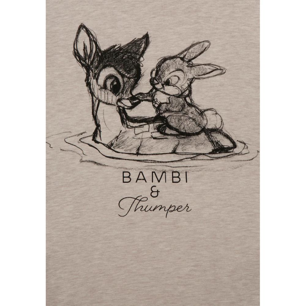 KangaROOS Langarmshirt »Bambi & Klopfer« Langarm Sehr Figurbetont Unifarben Rundhalsausschnitt