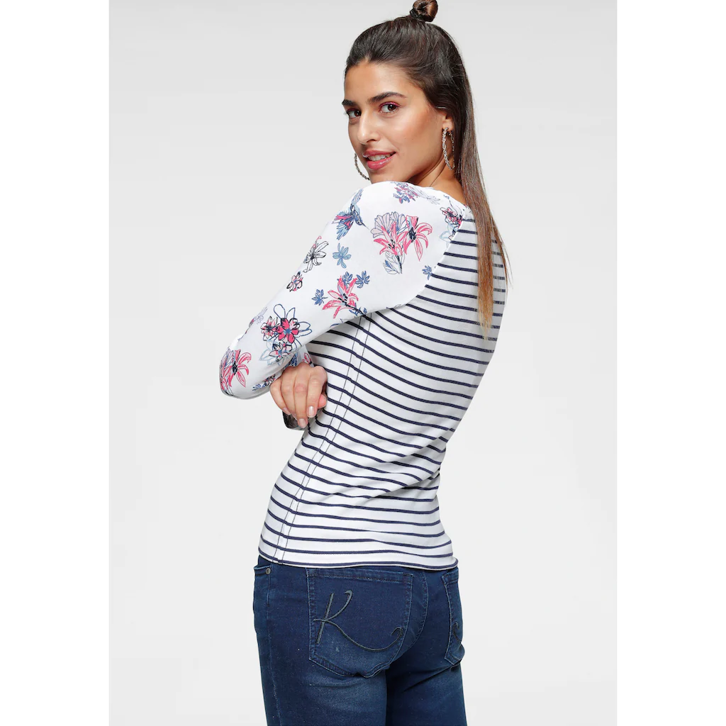 KangaROOS Langarmshirt Langarm Sehr Figurbetont Aus Baumwolle