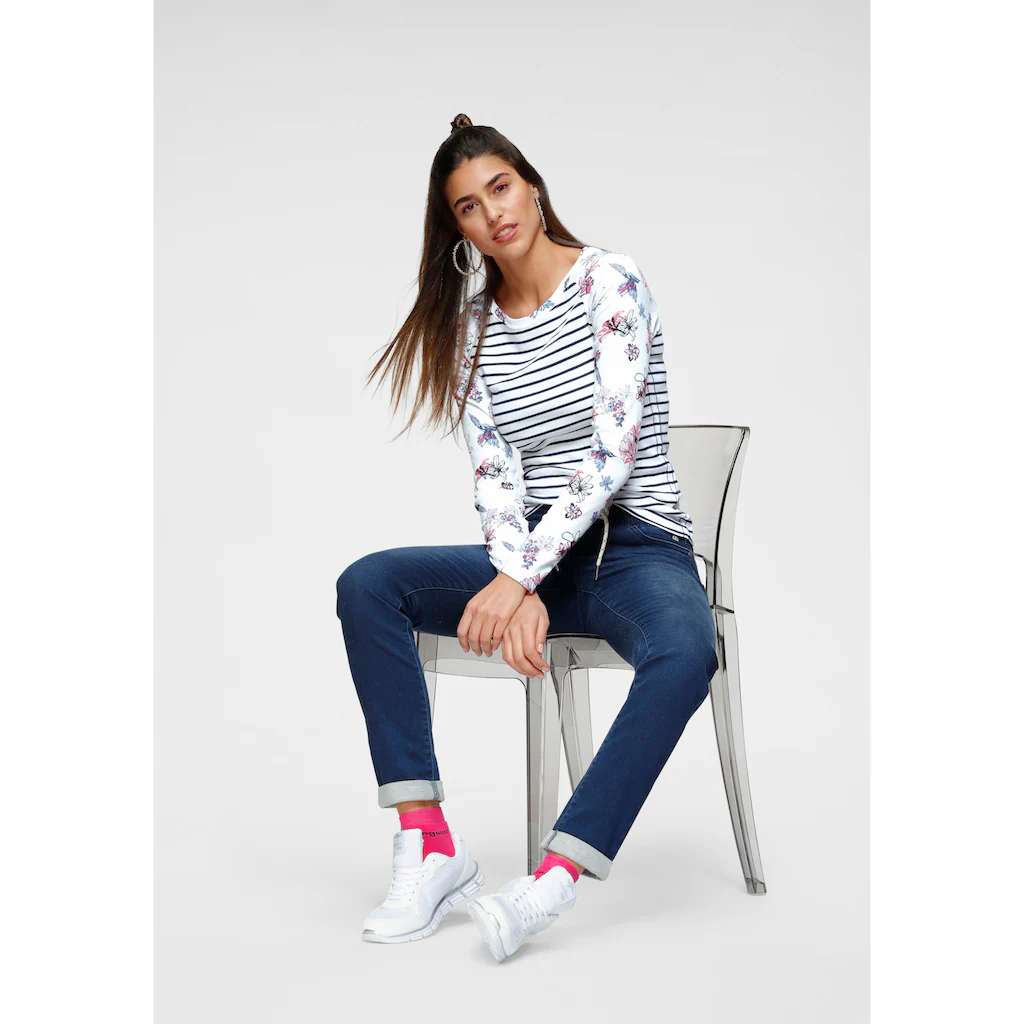 KangaROOS Langarmshirt Langarm Sehr Figurbetont Aus Baumwolle