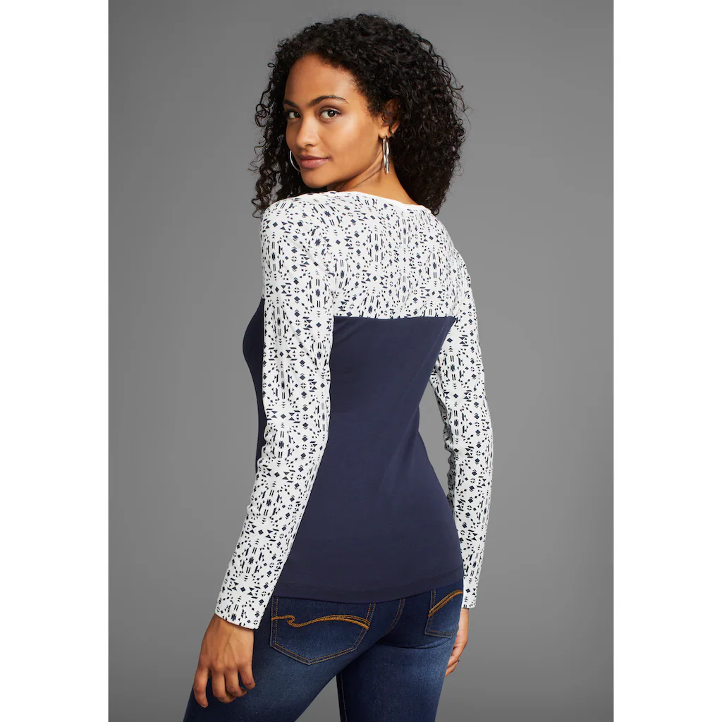 KangaROOS Langarmshirt Mit Print