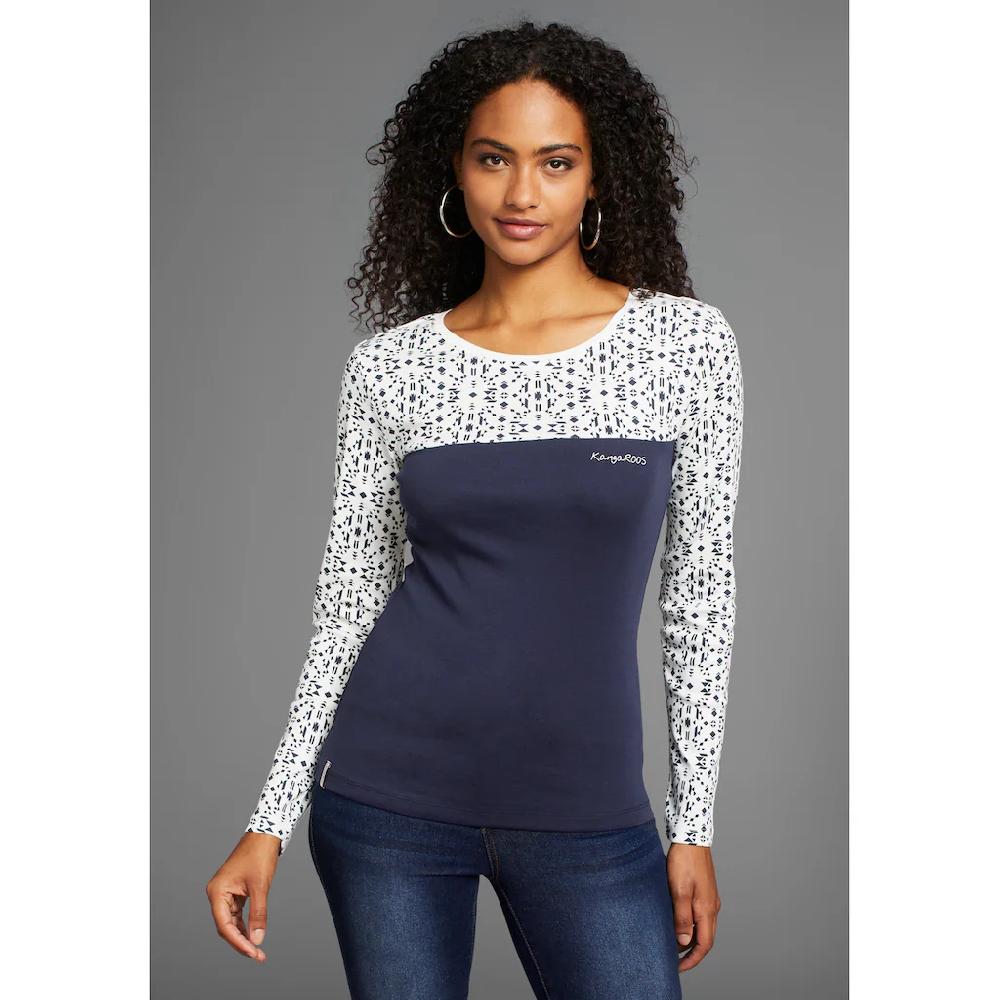 KangaROOS Langarmshirt mit Print
