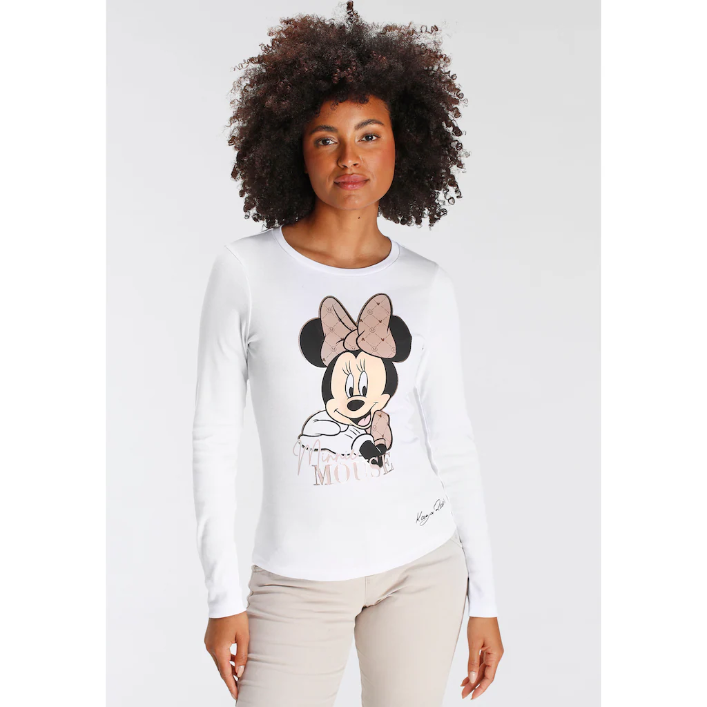 KangaROOS Langarmshirt sehr figurbetonte Passform aus dehnbarer Rippware