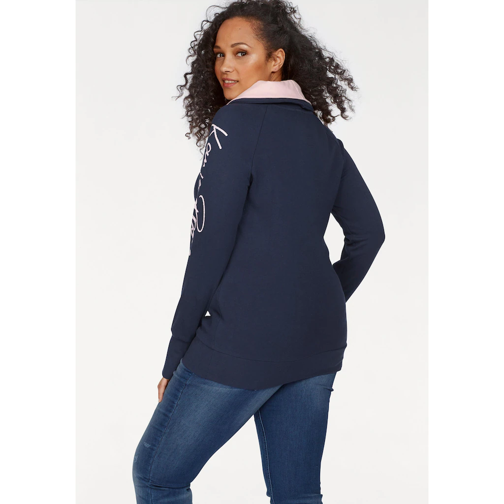 KangaROOS Longsweatshirt Figurbetonter Schnitt Mit Stylischem Logodruck