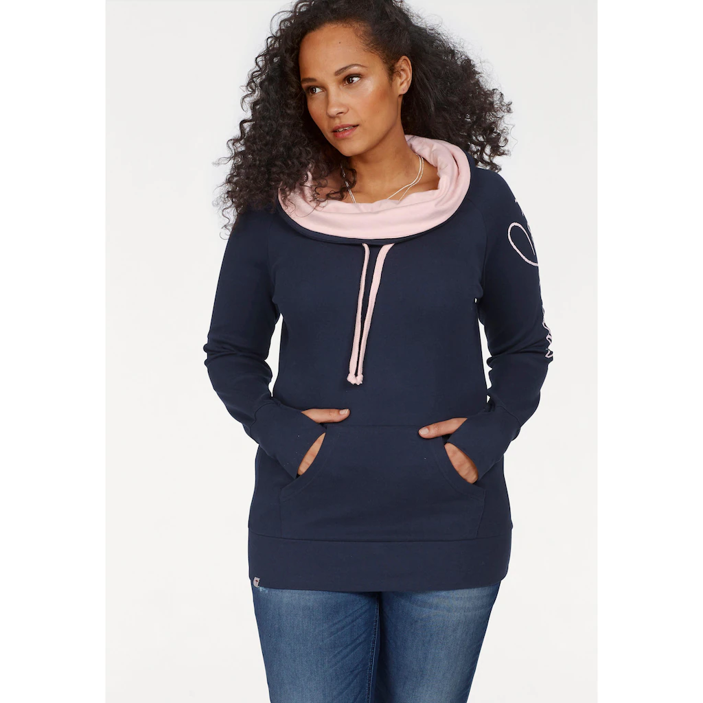 KangaROOS Longsweatshirt figurbetonter Schnitt mit stylischem Logodruck