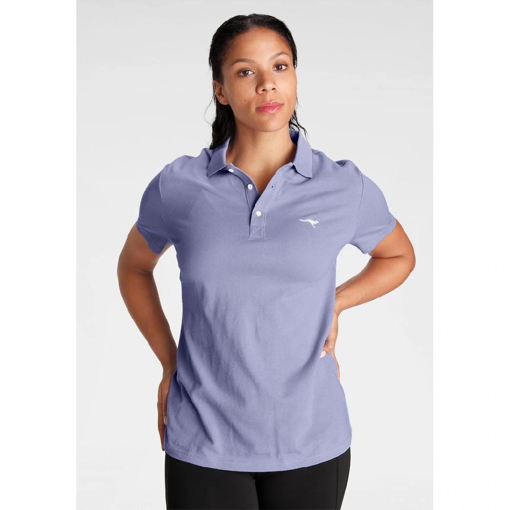 KangaROOS Poloshirt Kurzarm unifarben Polokragen aus Baumwolle