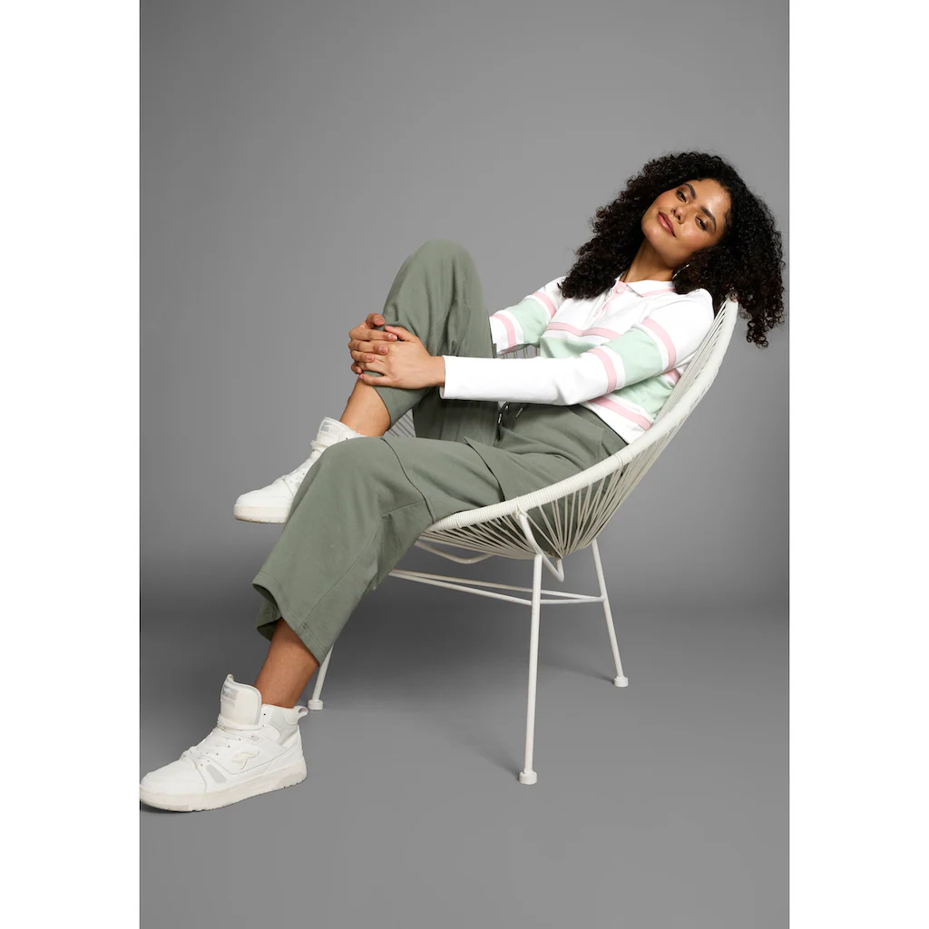 KangaROOS Poloshirt Langarm Und Streifen