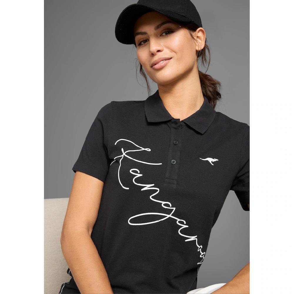 KangaROOS Poloshirt mit großem Logoschriftzug