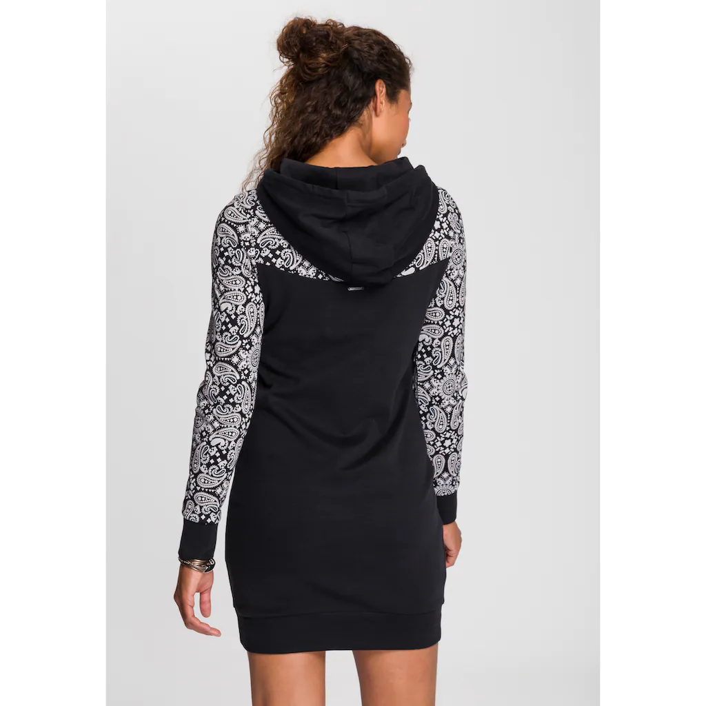 KangaROOS Sweatkleid Mini-Länge Sportlicher Stil Aus Baumwolle Langärmlig