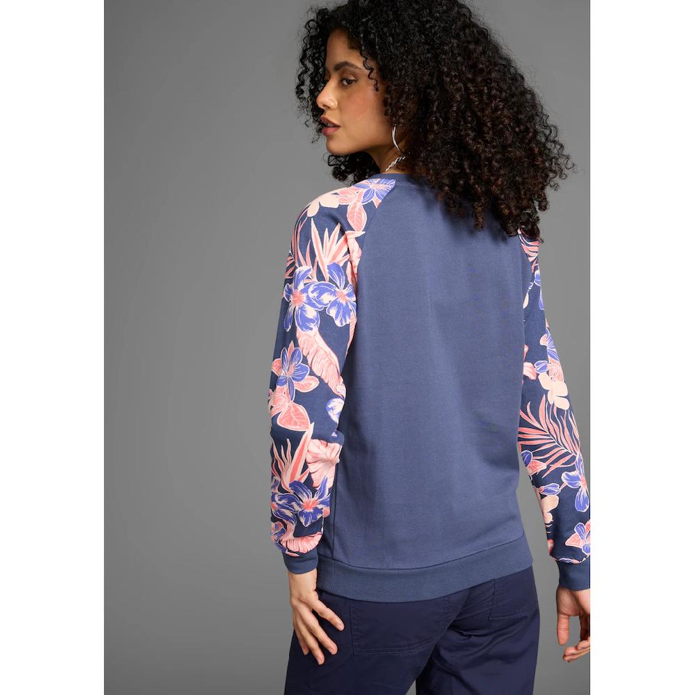 KangaROOS Sweatshirt Ärmel Mit Blumendruck