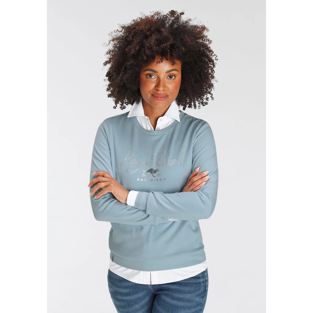 KangaROOS Sweatshirt Langarm Figurumspielende Passform