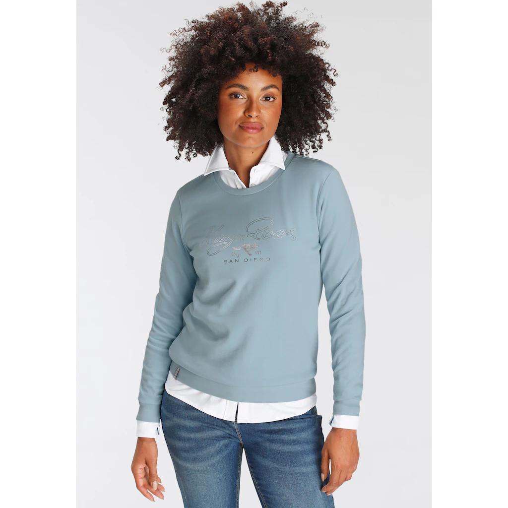 KangaROOS Sweatshirt Langarm figurumspielende Passform