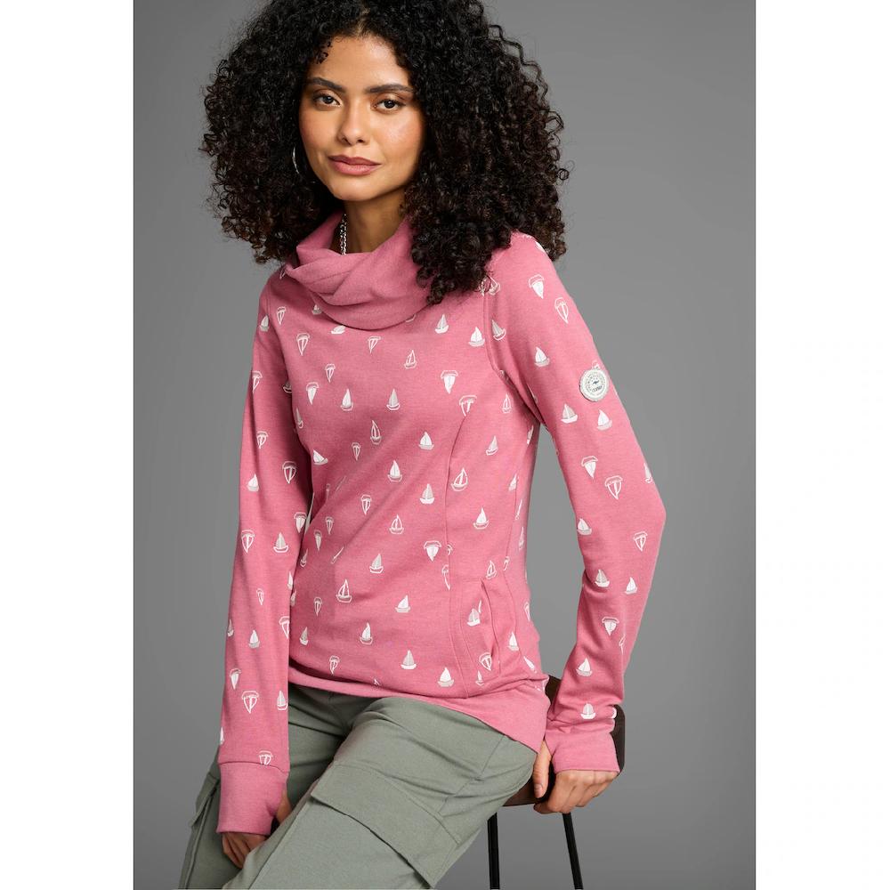 KangaROOS Sweatshirt Langarm mit Daumenlöchern figurbetonter Schnitt Schlauchkragen