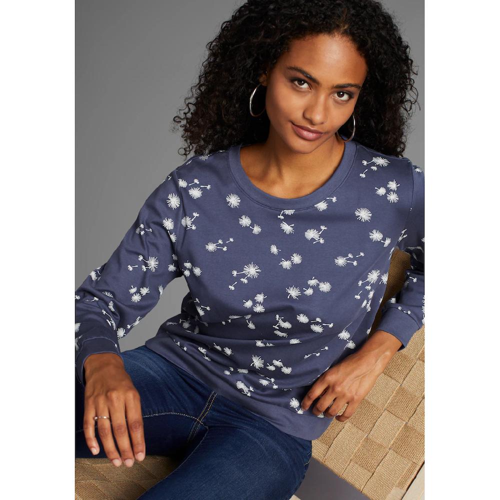 KangaROOS Sweatshirt mit Pusteblumen Allover-Print