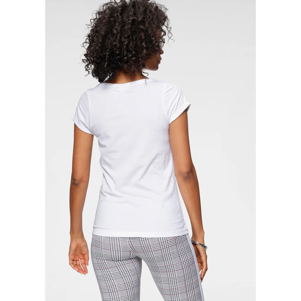 KangaROOS T-Shirt Kurzarm Figurbetonte Passform Aus Single Jersey