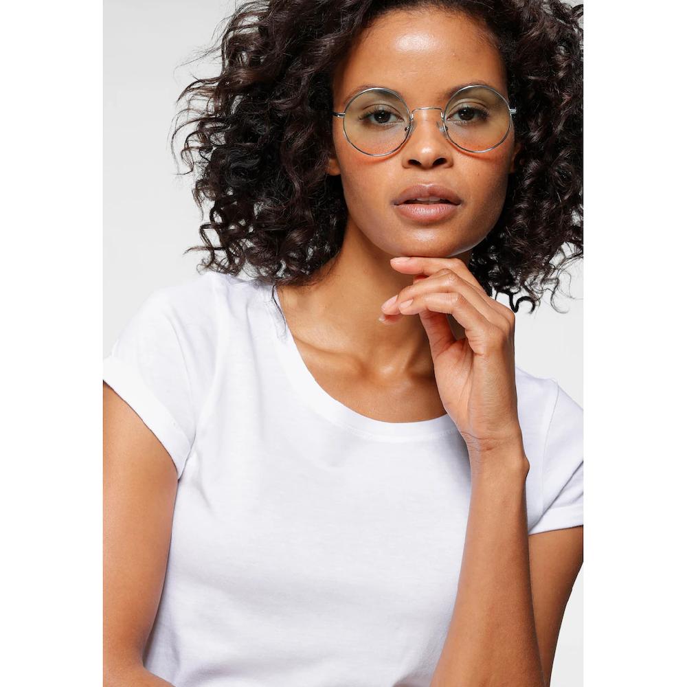 KangaROOS T-Shirt Kurzarm Figurbetonte Passform Aus Single Jersey