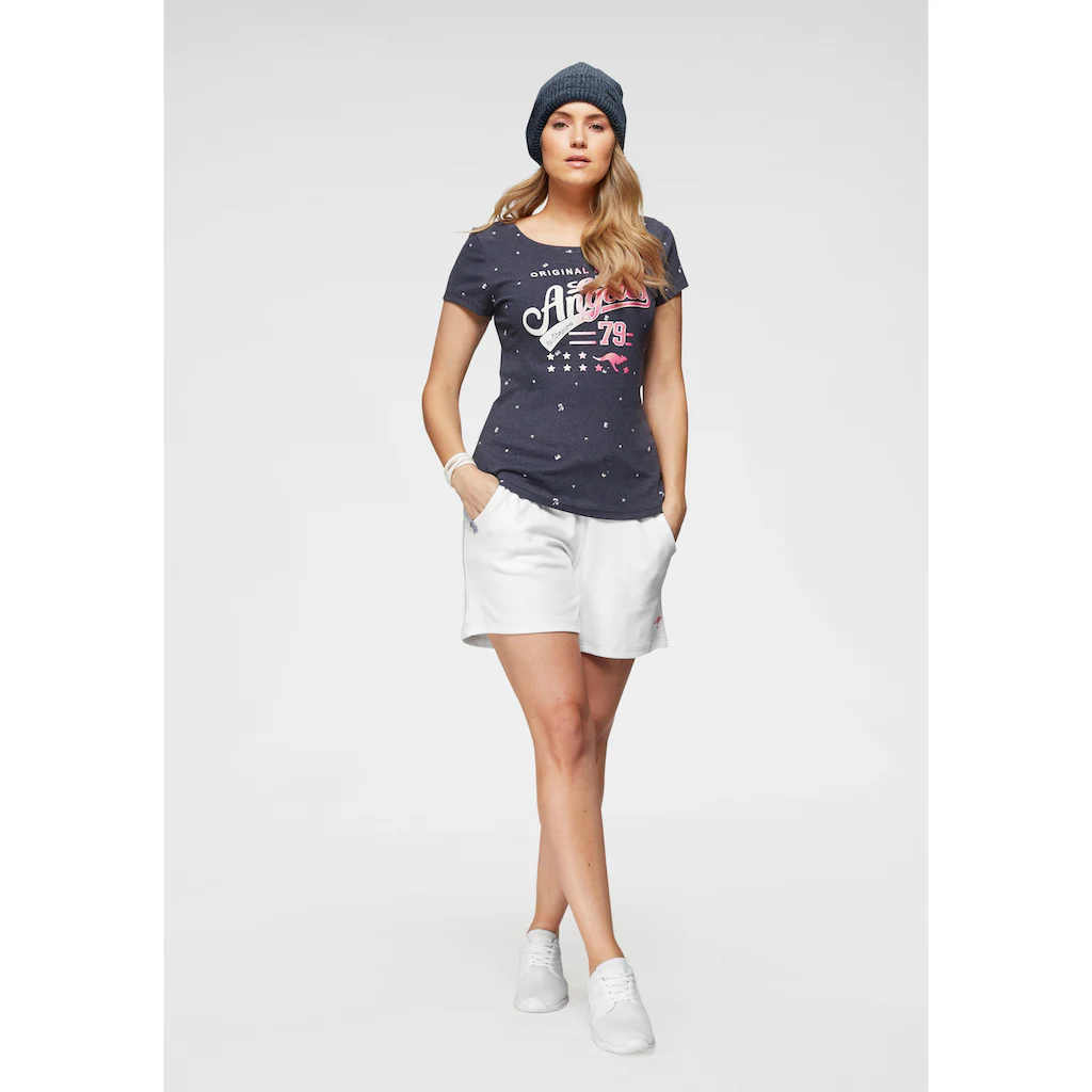 KangaROOS T-Shirt Kurzarm Figurbetonte Passform Aus 100% Baumwolle