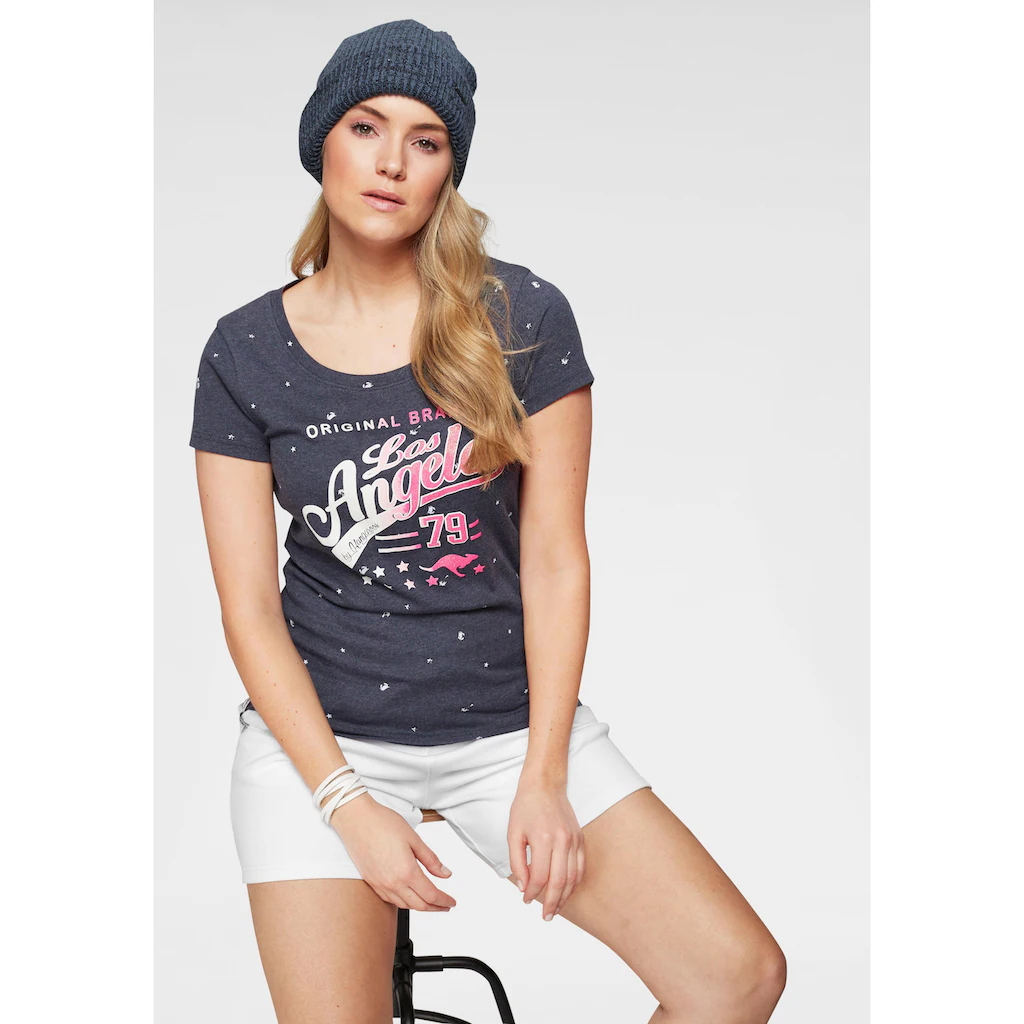 KangaROOS T-Shirt Kurzarm figurbetonte Passform aus 100% Baumwolle