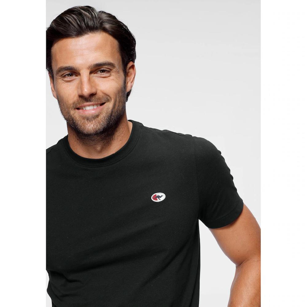KangaROOS T-Shirt Kurzarm Unifarben Rundhals Aus Baumwolle Aus Single Jersey ▷ Kaufen