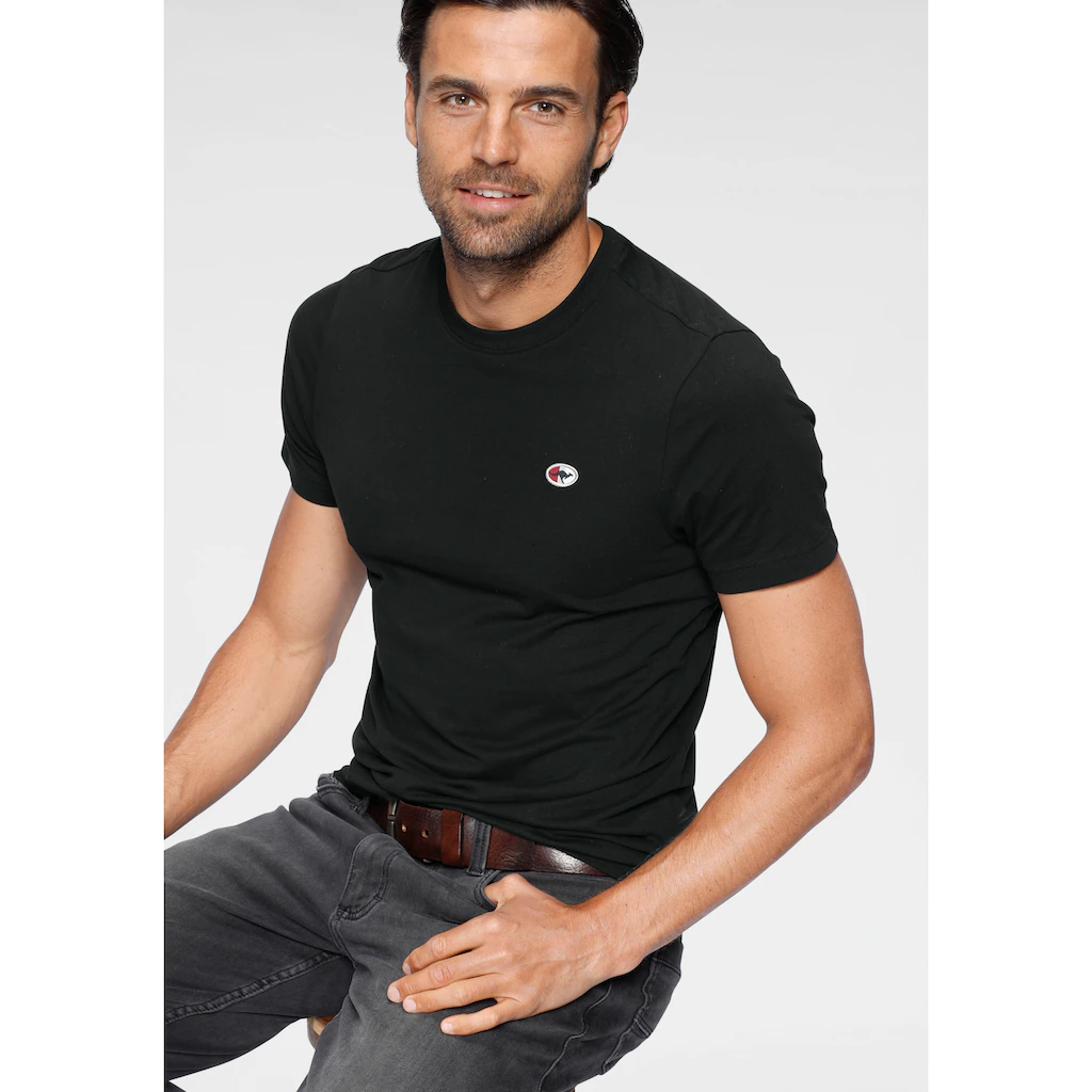 KangaROOS T-Shirt Kurzarm unifarben Rundhals aus Baumwolle aus Single Jersey ▷ kaufen
