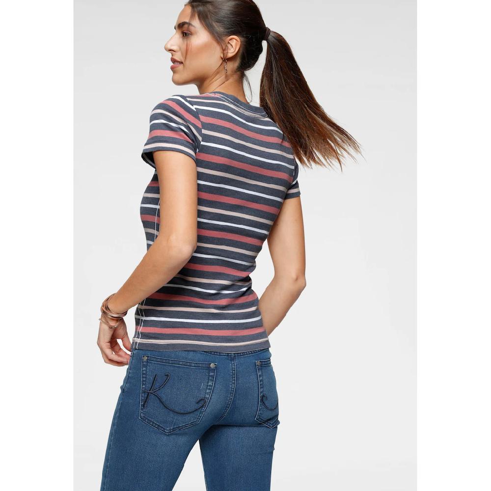 KangaROOS T-Shirt Kurzärmelig Sehr Figurbetont Aus Baumwolle Und Polyester