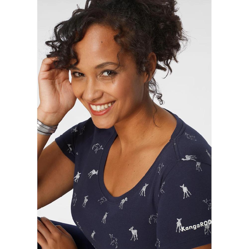KangaROOS T-Shirt Kurzärmelig Sehr Figurbetont Und Hüftbedeckend
