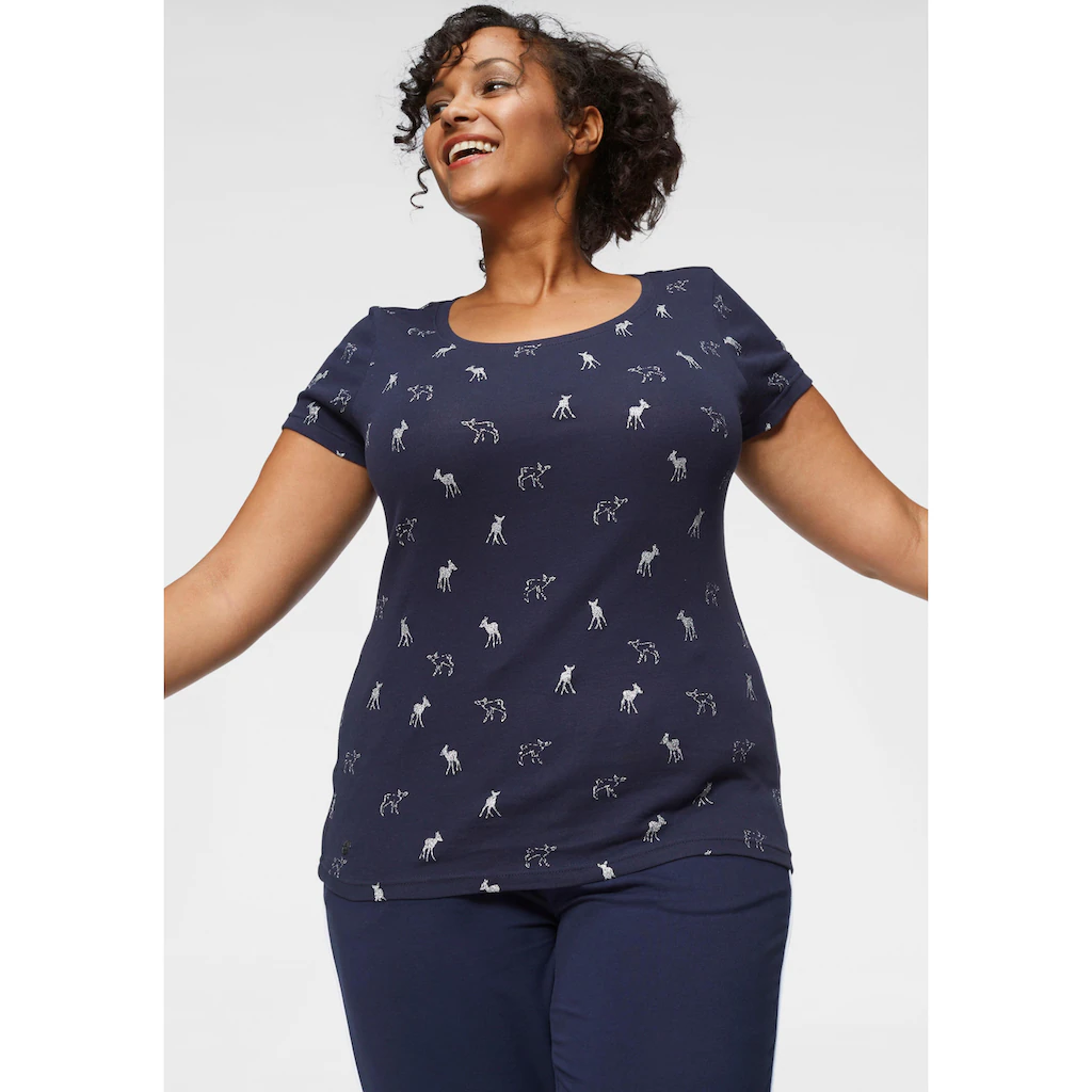 KangaROOS T-Shirt kurzärmelig sehr figurbetont und hüftbedeckend