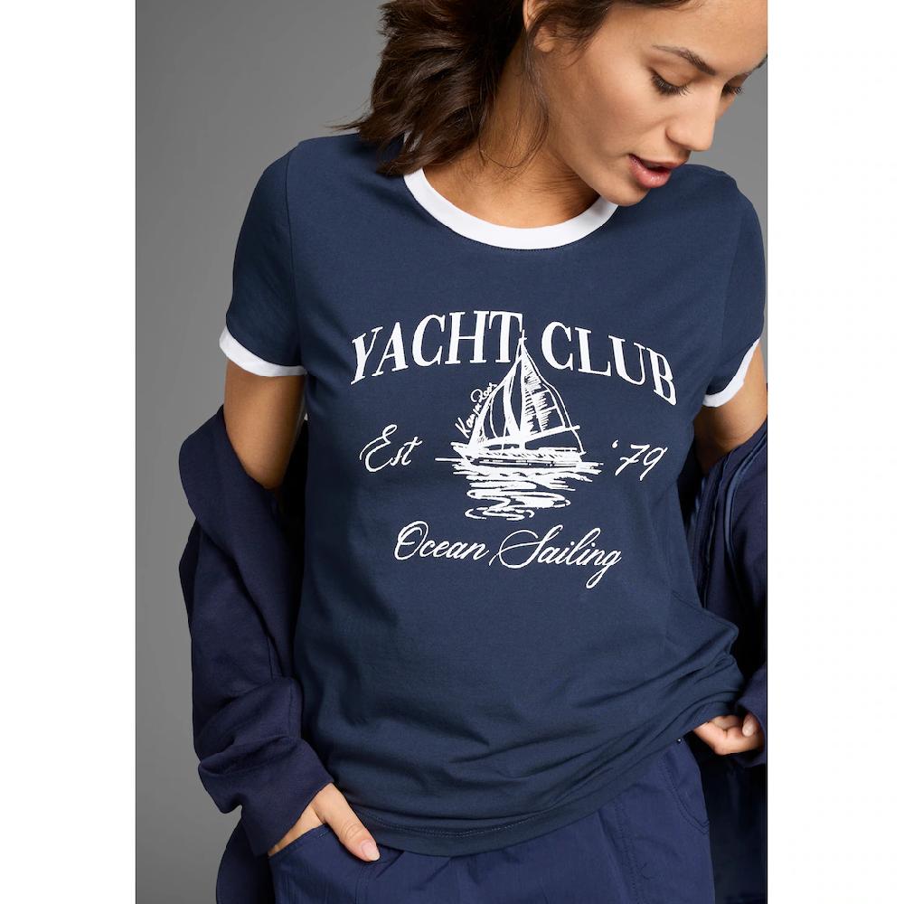 KangaROOS T-Shirt mit maritimen Print und Kontrastdetails