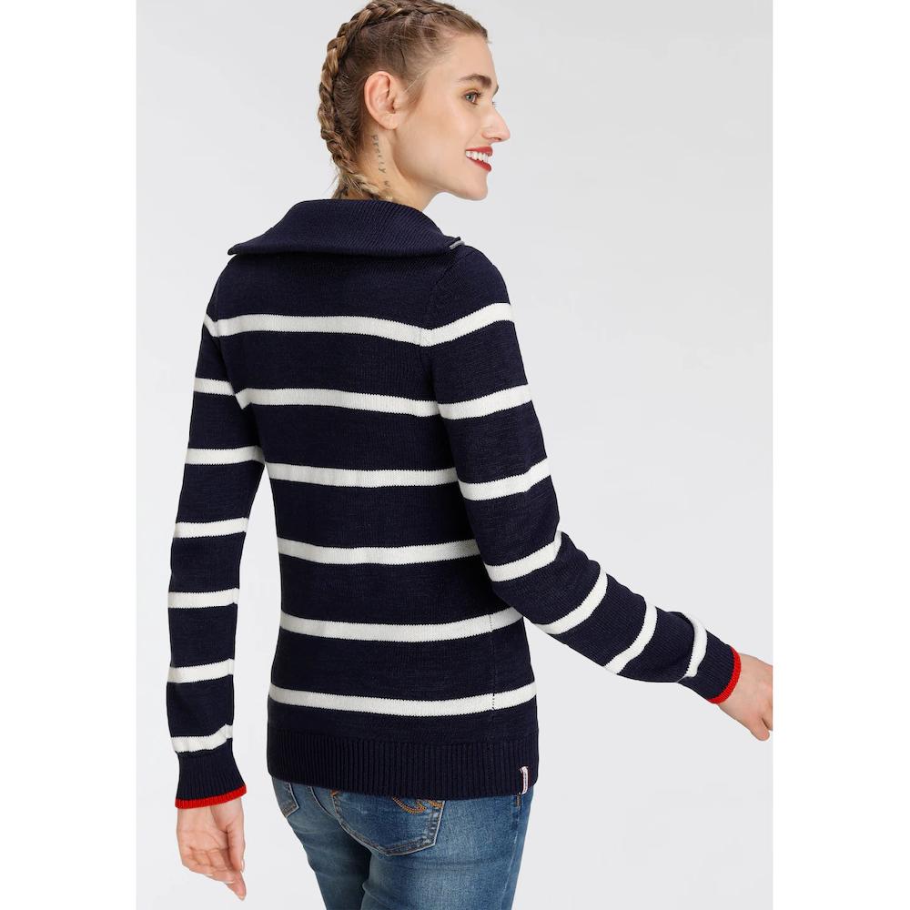 KangaROOS Troyer Mit Reißverschluss Im Klassischen Streifen-Design