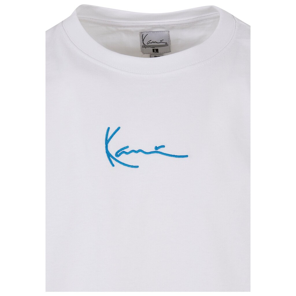 Karl Kani T-Shirt »Karl Kani Herren Small Signature Blue Logo Tee White« (1 Tlg.)
