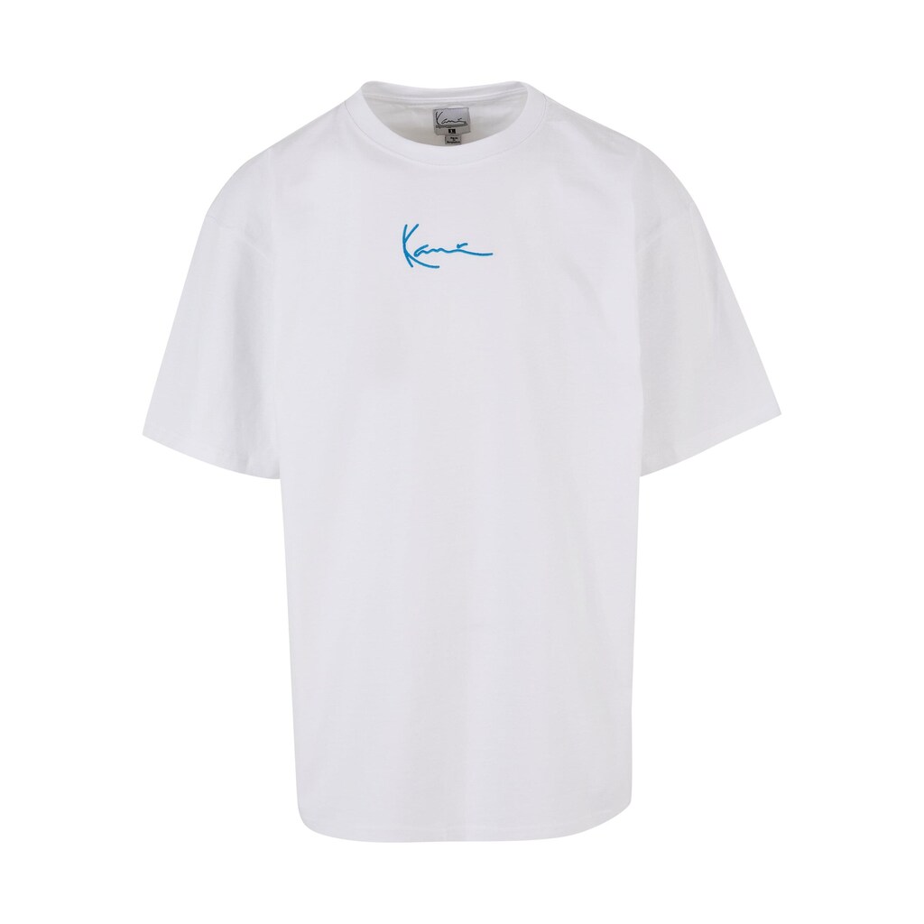 Karl Kani T-Shirt »Karl Kani Herren Small Signature Blue Logo Tee white« (1 tlg.)