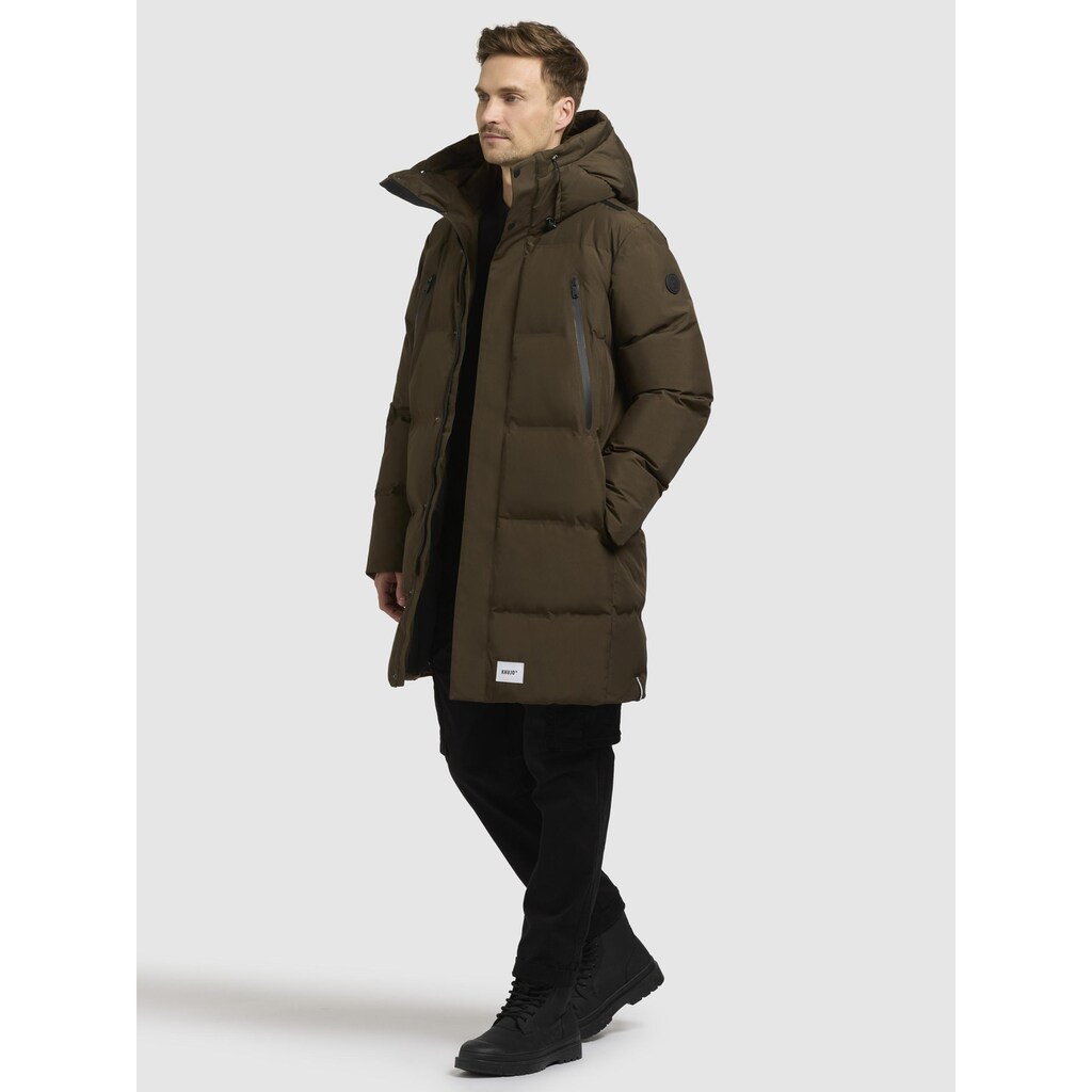 Khujo Steppmantel »Morse2-YM« Urbaner Herren Mantel Mit Kapuze Und Rucksackgurten ▷ Bestellen