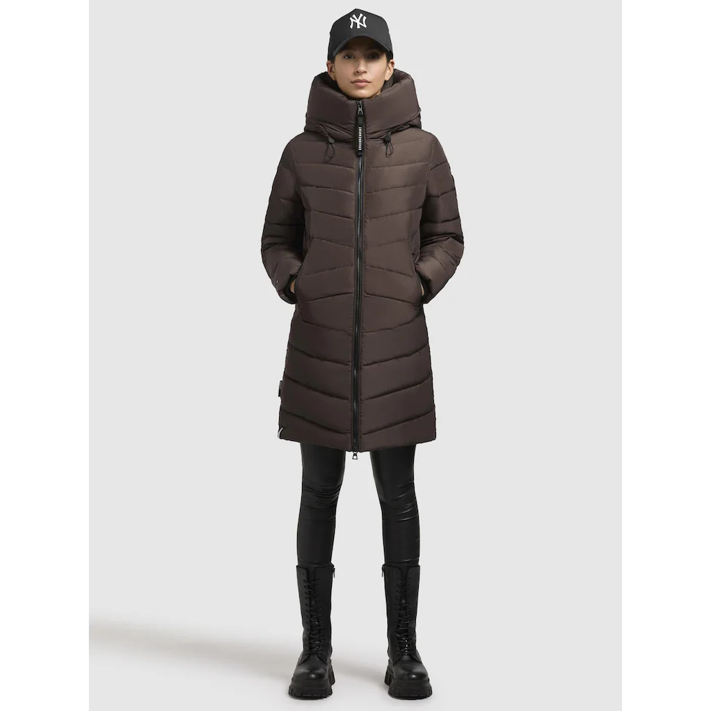 Khujo Steppmantel »Pluz-YM« Warmer Gesteppter Damen Wintermantel Mit Kapuze