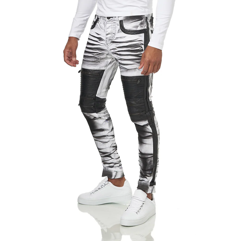 KINGZ Slim-fit-Jeans Mit Auffälliger Batik-Waschung ▷ Für