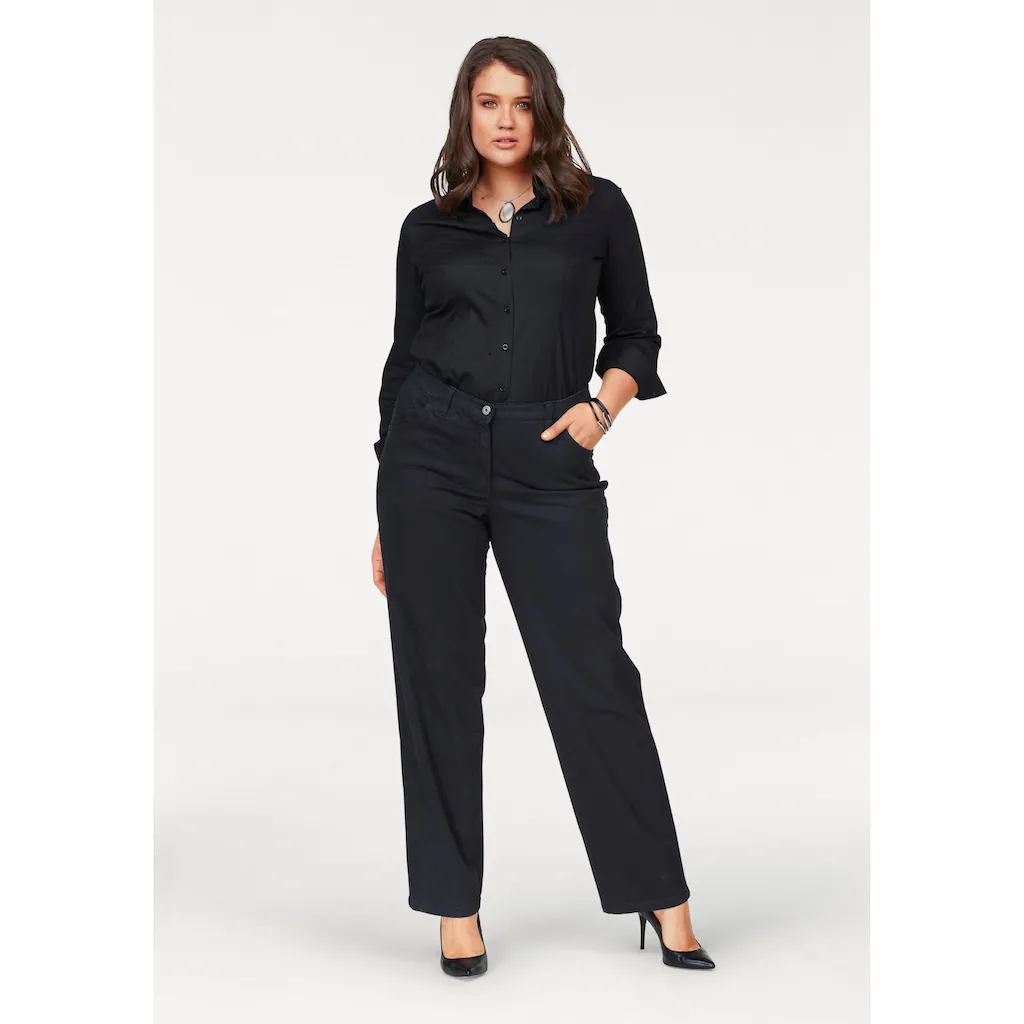 KjBRAND Straight-Jeans »Babsie« Mit Weitem Oberschenkel