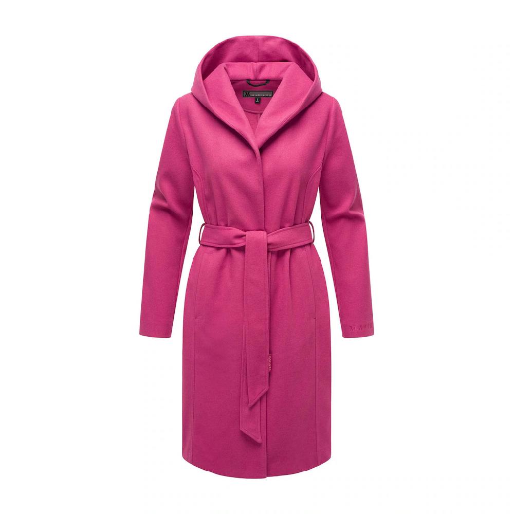 Kurzmantel »Kailii« Eleganter Wickel Mantel mit Taillengürtel und Oversized Hood Kapuze
