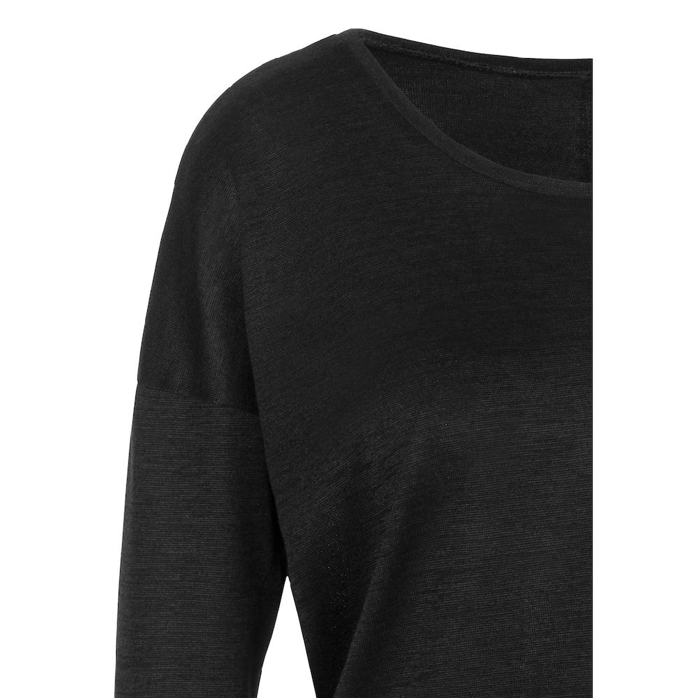 LASCANA 3/4-Arm-Shirt »aus Feinem Strick« Aus Pflegeleichter Qualität Mit Viskose