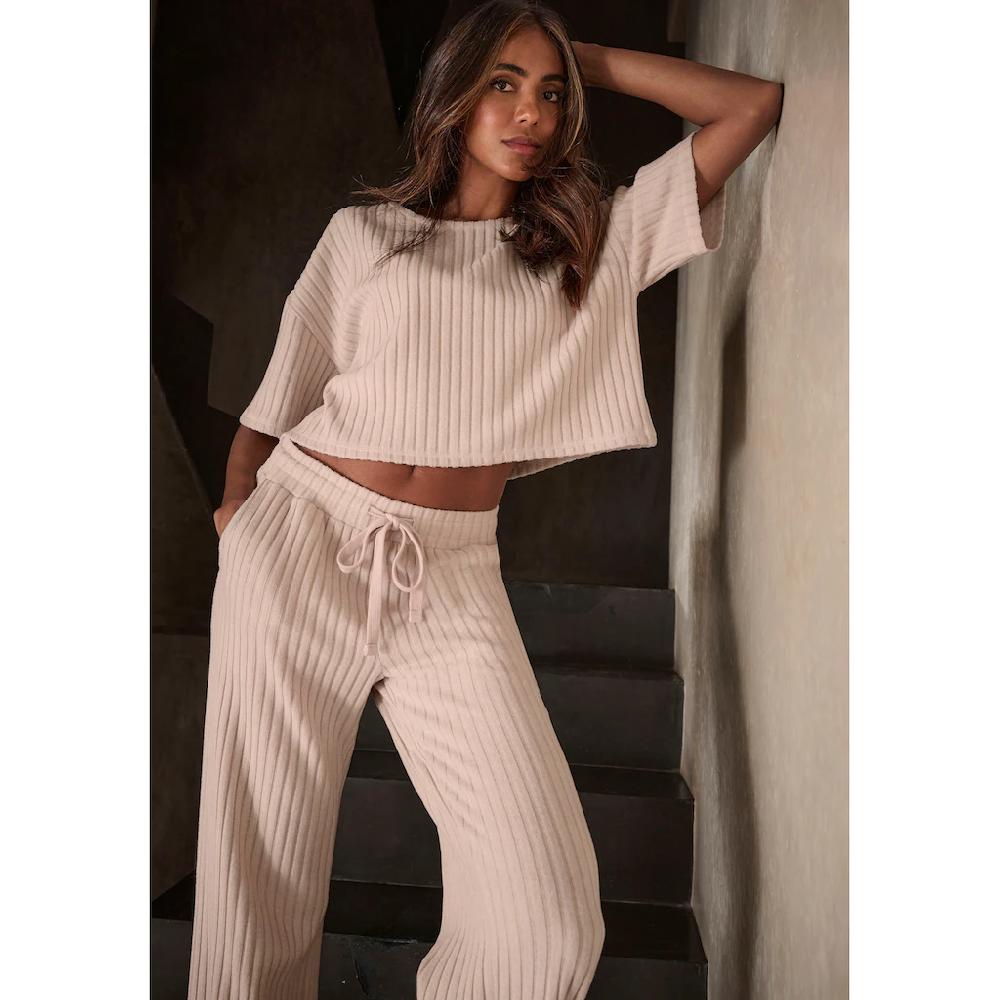 LASCANA 3/4-Arm-Shirt Lounge-/Strickshirt Aus Weichem Strick Loungewear