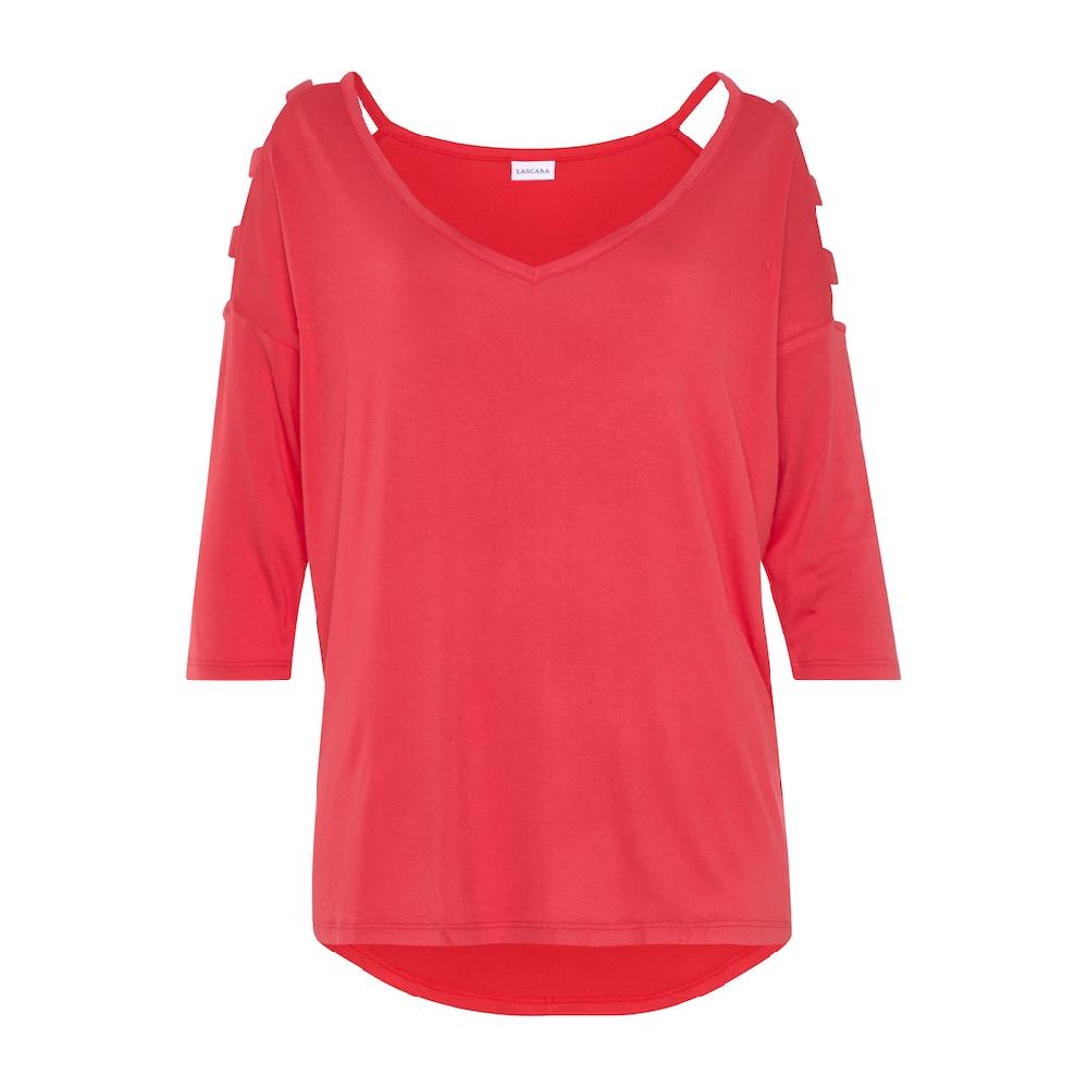 LASCANA 3/4-Arm-Shirt Mit Cut-outs Raffiniertes Longsleeve Schulterfrei