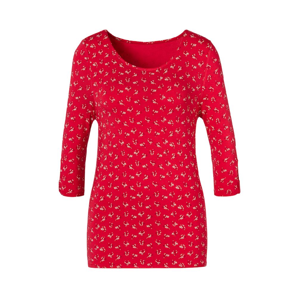 LASCANA 3/4-Arm-Shirt »mit Kleinem Cut-Out Am Ärmelsaum« Aus Weichem Viskose-Stretch
