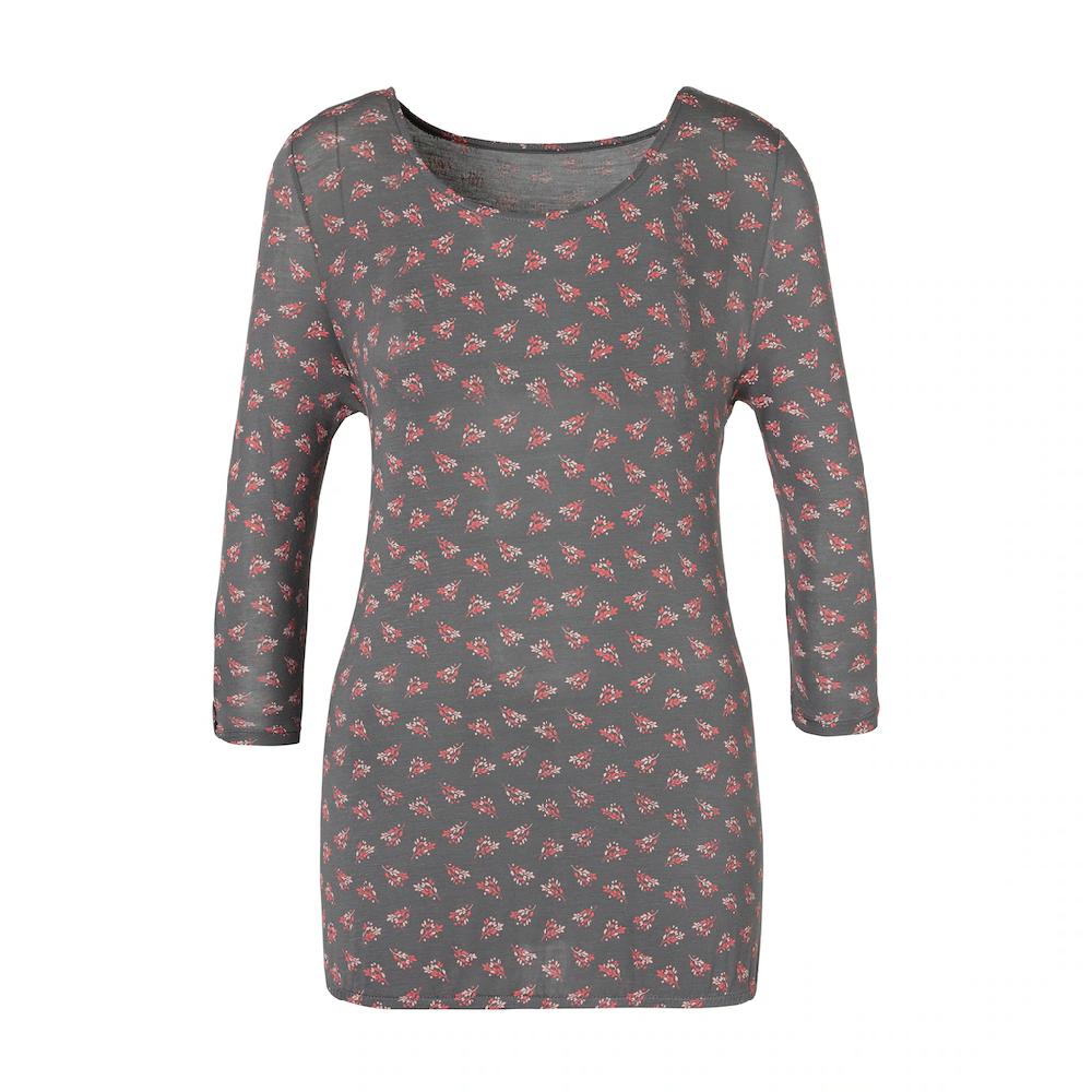 LASCANA 3/4-Arm-Shirt »mit Kleinem Cut-Out Am Ärmelsaum« (2er-Pack) Aus Weichem Viskose-Stretch