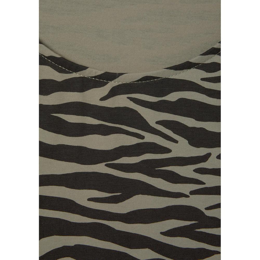 LASCANA 3/4-Arm-Shirt »mit Modischem Animal-Print« Aus Weicher Baumwoll-Qualität