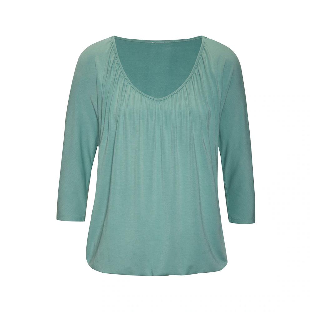 LASCANA 3/4-Arm-Shirt »mit Zarter Raffung Am Ausschnitt« (2er-Pack) Aus Weichem Viskose-Stretch